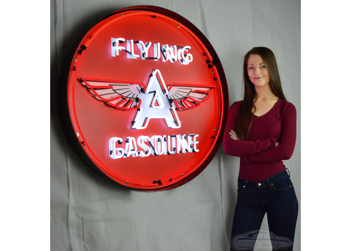 Flying A Gasoline 36 Inch Neon Sign