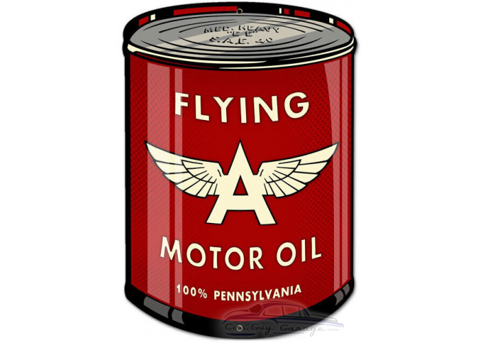 Flying A Oil Can Metal Sign - 14" x 20"