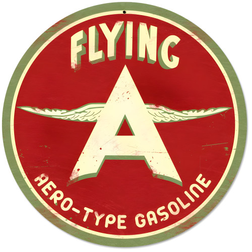 Flying A Original Metal Sign - 14" Round