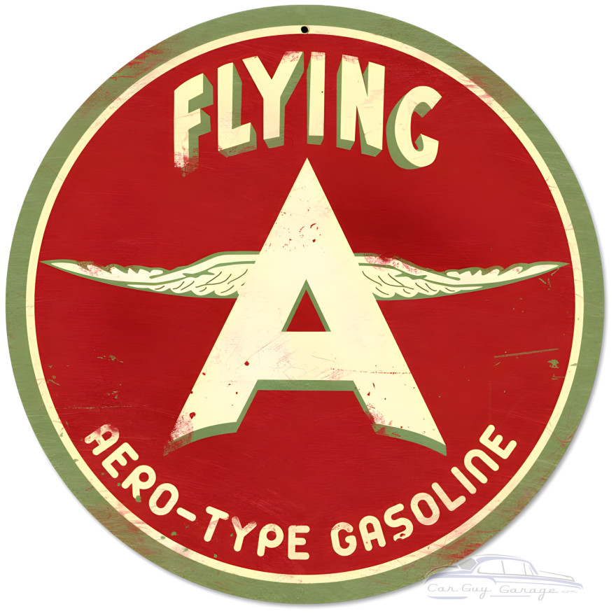 Flying A Original Metal Sign - 14" Round