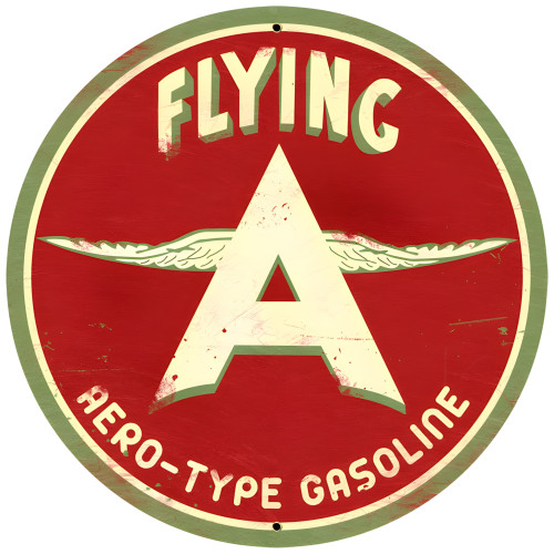 Flying A Original Metal Sign - 28" Round