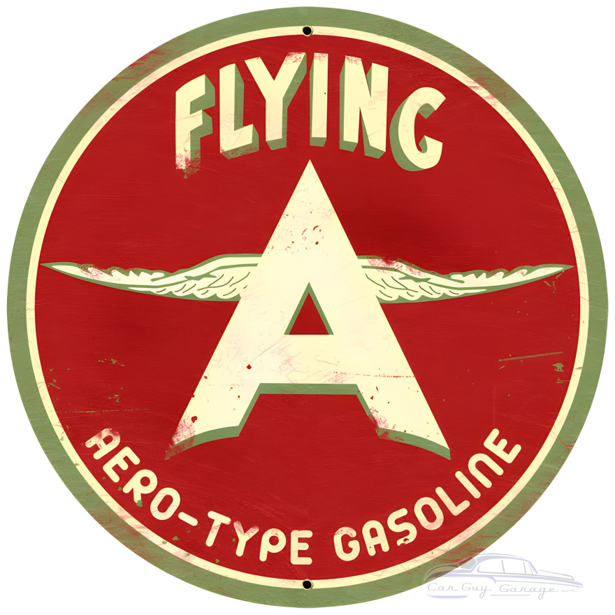 Flying A Original Metal Sign - 28" Round
