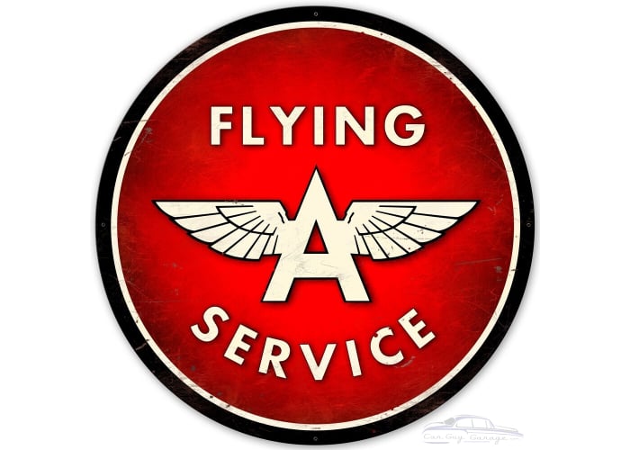 Flying A Service Metal Sign - 42" x 42"