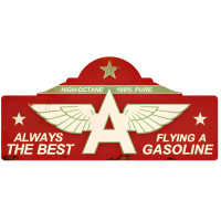 Flying A Station Metal Sign - 26" x 12"