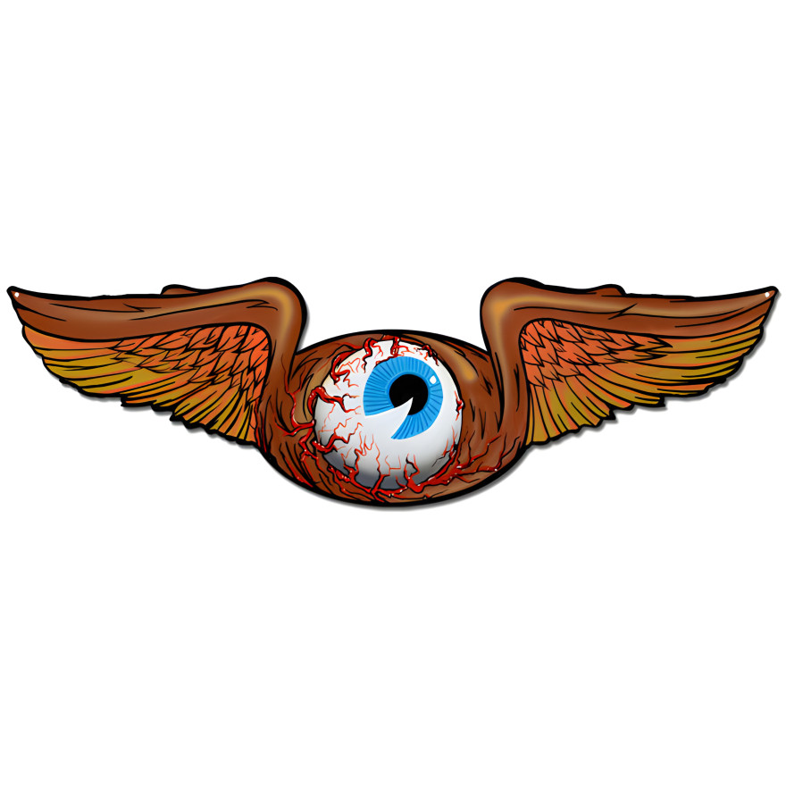 Flying Eye Metal Sign - 35" x 10"