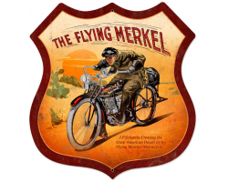 Flying Merkel Metal Sign - 28" x 28"