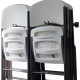 Wall Mounted Folding Chair Storage Rack, Heavy-Duty Steel, Holds 10