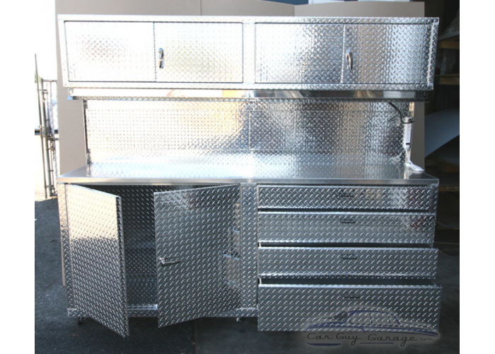 8 feet wide Diamond Plate Cabinets Unit with Drawers