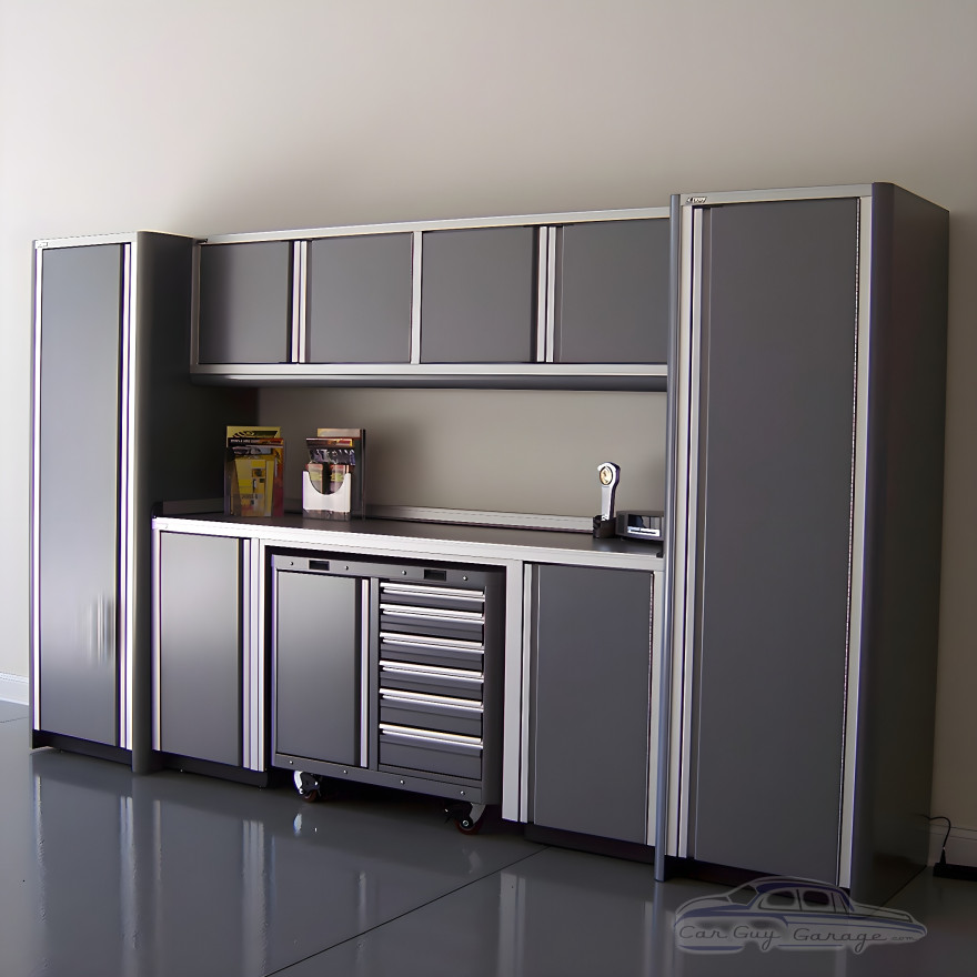 12 Foot Wide Custom Aluminum Garage Cabinets