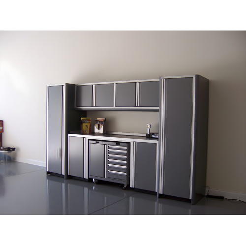 12 Foot Wide Custom Aluminum Garage Cabinets