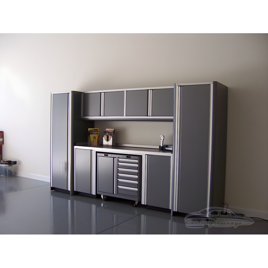 12 Foot Wide Custom Aluminum Garage Cabinets