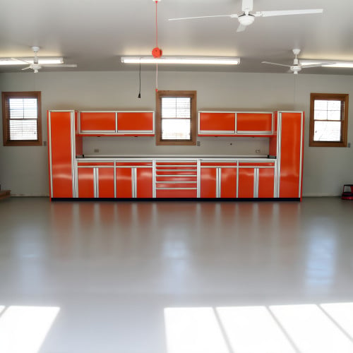 22-Foot Aluminum Garage Cabinet System with Countertop