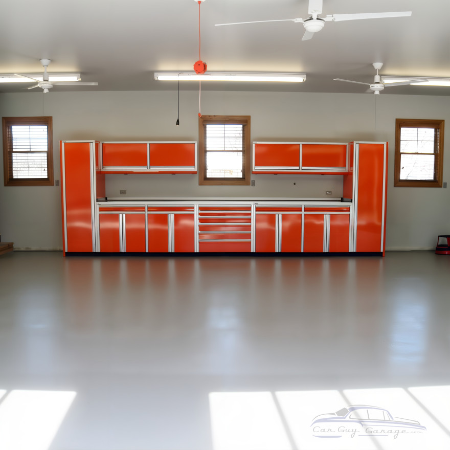 22-Foot Aluminum Garage Cabinet System with Countertop
