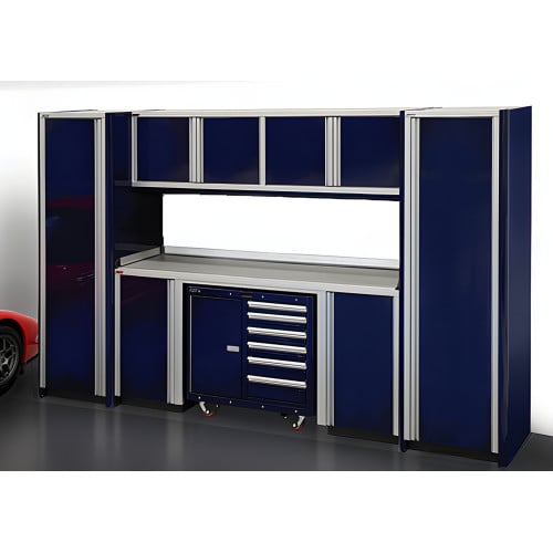 12 Foot Wide Custom Aluminum Garage Cabinets