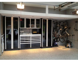 11 foot wide Aluminum Garage Cabinets with Drawers