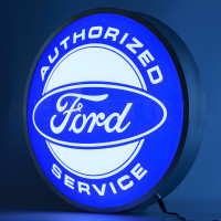Ford Authorized Service Blue Oval LED Wall Sign - 15" Round