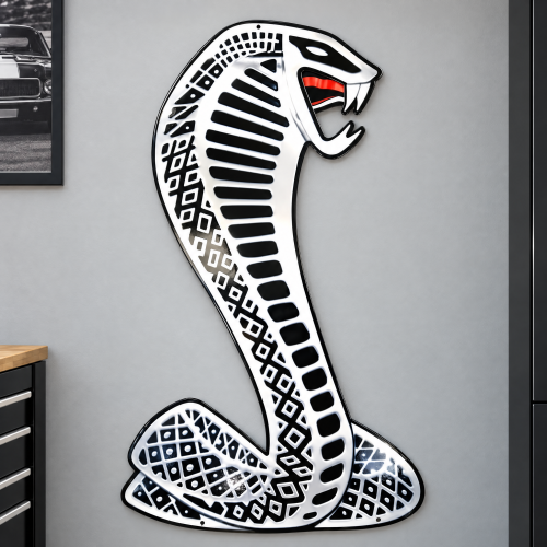 Shelby Cobra Metal Sign - Ford Snake Emblem Wall Art
