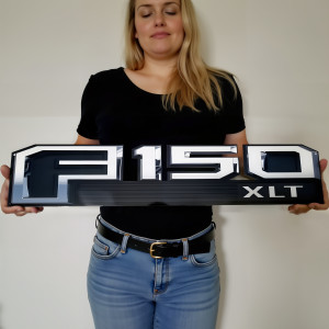 Ford F-150 XLT Emblem Metal Wall Sign - Officially Licensed