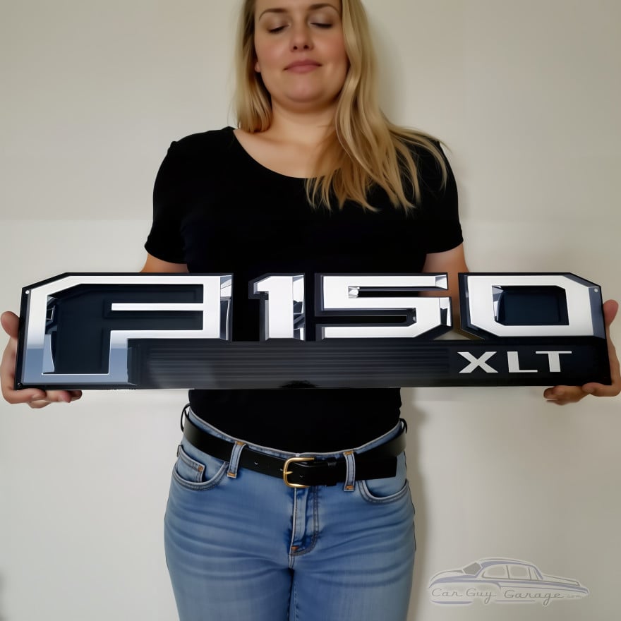 Ford F-150 XLT Emblem Metal Wall Sign - Officially Licensed
