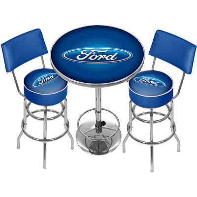 Ford Game Room Combo - 2 Stools with backs and Table 