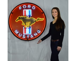 Ford Mustang Red 36 Inch Neon Sign