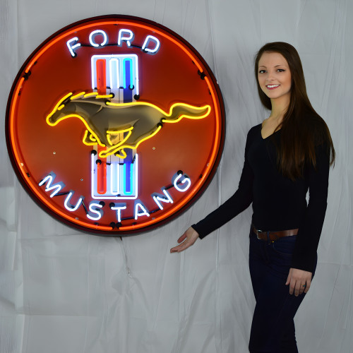 Ford Mustang Red Neon Sign