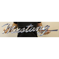 Ford Mustang Chrome-look Script Metal Wall Sign - Officially Licensed