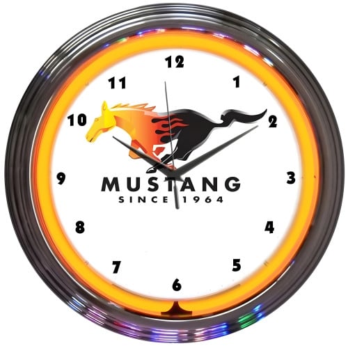 Ford Mustang Since 1964 Neon Clock