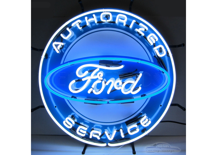 Ford Neon Sign With Silkscreen Backing