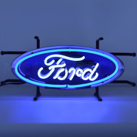 Ford Blue Oval Neon Sign - 17" x 8"