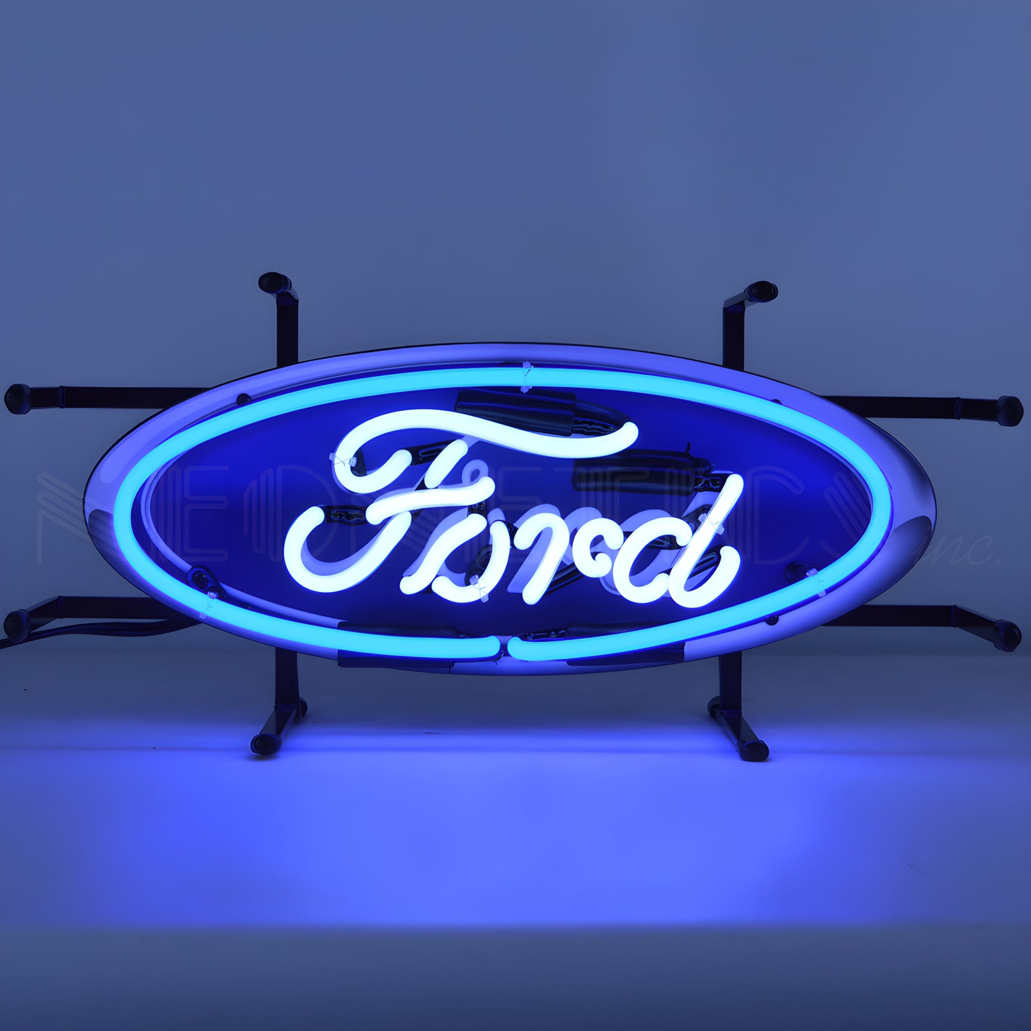 Ford Oval Neon Sign - Iconic Logo, Bright Display, Indoor Use