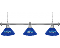 Ford Oval 3 Shade Chrome Billiard Lamp