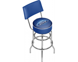 Ford Oval Swivel Shop Stool with Back