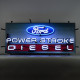 Ford Power Stroke Diesel Blue Oval Neon Sign - 33" x 14"