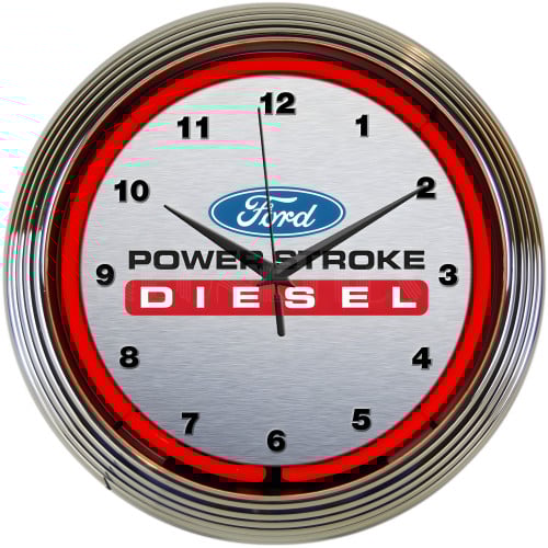Ford Power Stroke Diesel Neon Clock