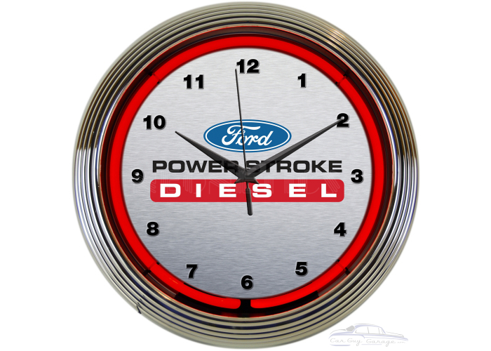 Ford Power Stroke Diesel Neon Clock