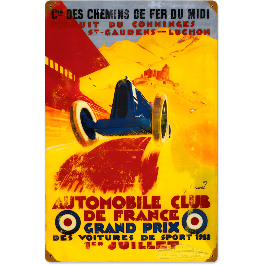 France Grand Prix Metal Sign - 16" x 24"