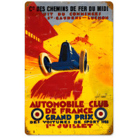 France Grand Prix Metal Sign - 18" x 12"