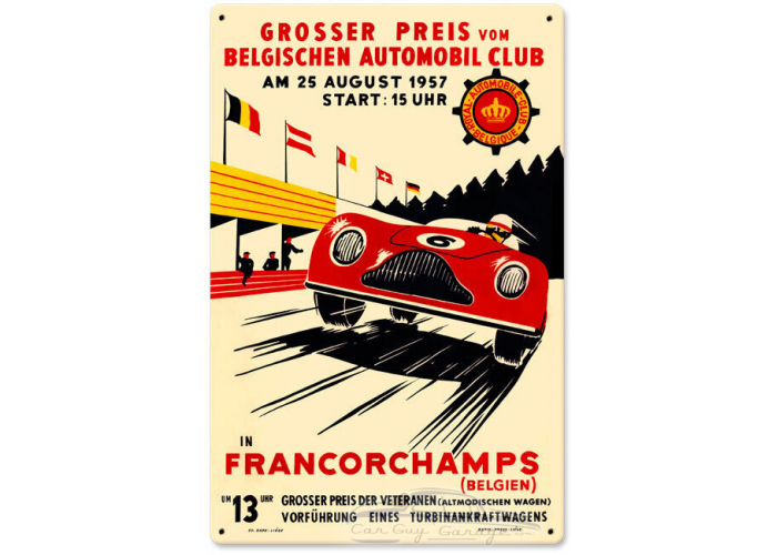 Francorchamps Metal Sign - 12" x 18"