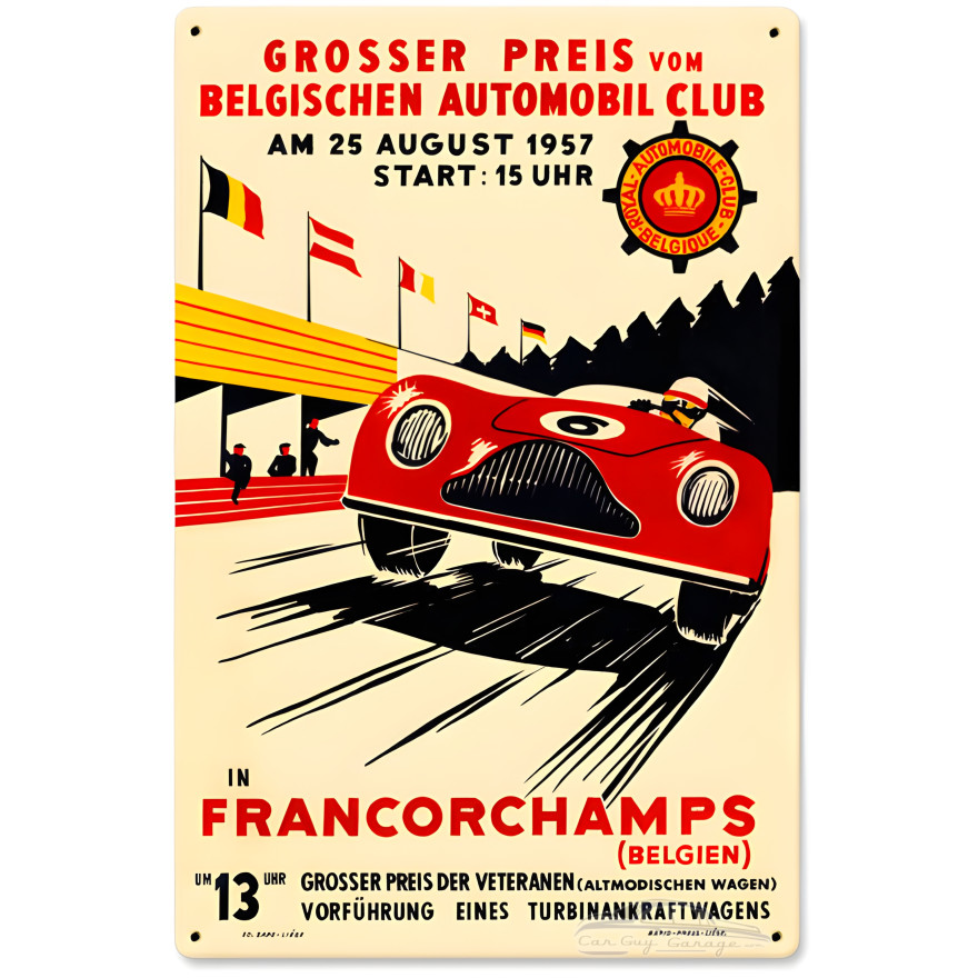 Francorchamps Metal Sign - 12" x 18"