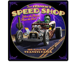 Frankie's Speed Shop Metal Sign - 24" x 24"