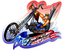 Freedom Flyer Metal Sign