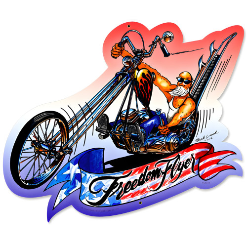 Freedom Flyer Metal Sign - 17" x 15"