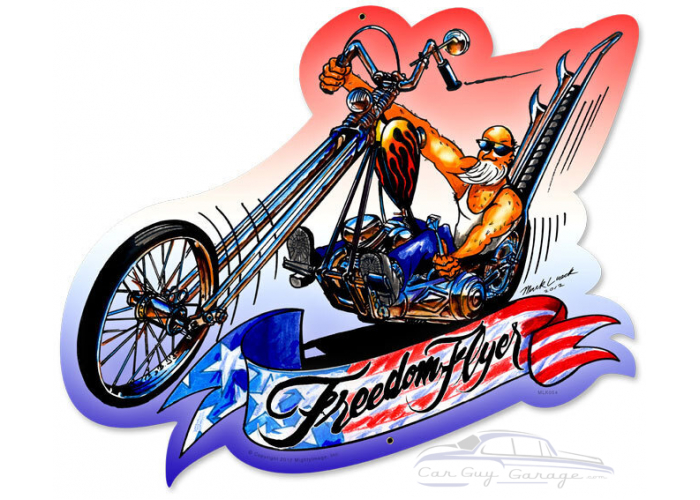 Freedom Flyer Metal Sign - 17" x 15"