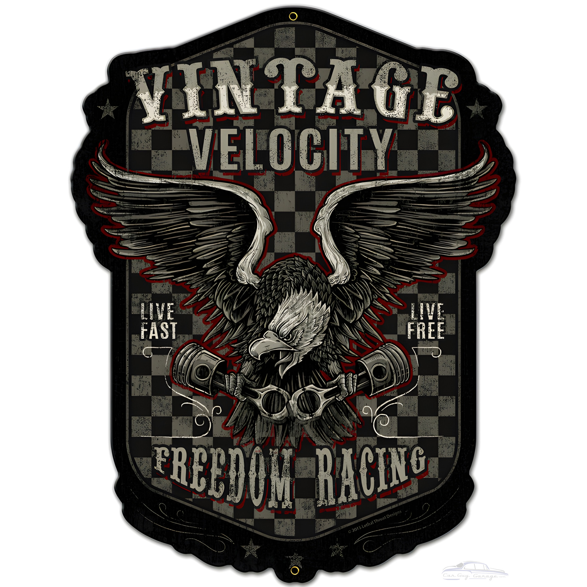 Racing Machine Sign Freedom Racing Metal Sign - Durable 15