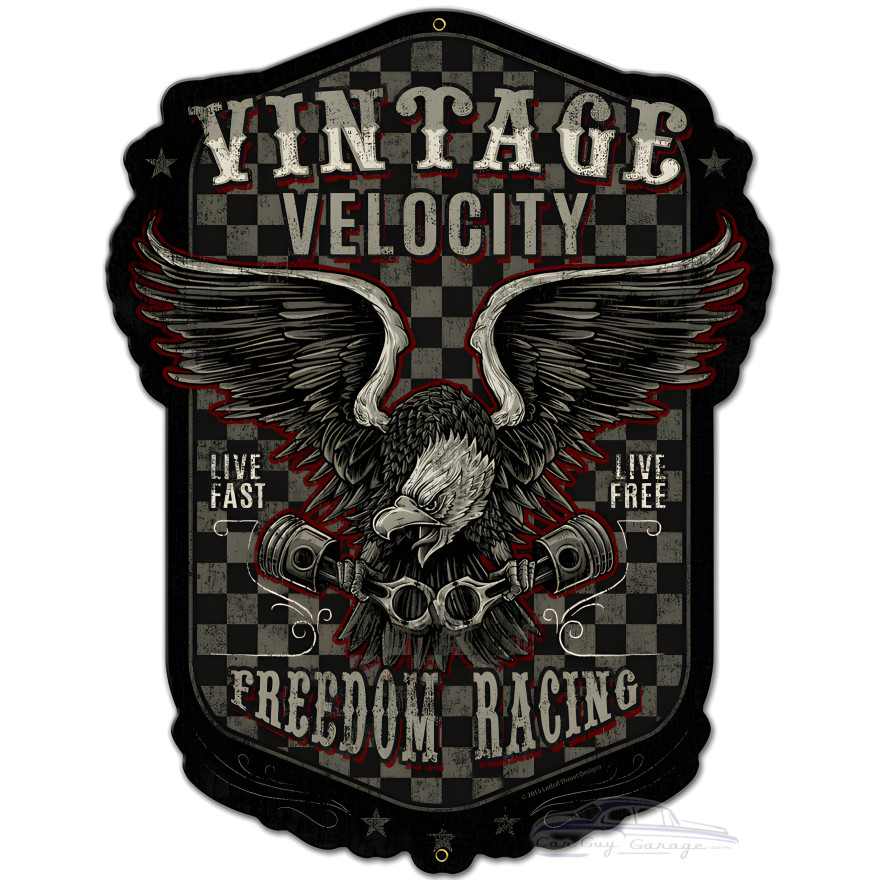 Freedom Racing Metal Sign - 15" x 20"