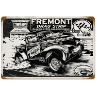 Freemont Drag Strip Metal Sign - 12" x 18"