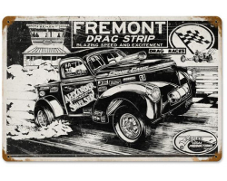 Freemont Drag Strip Metal Sign - 12" x 18"