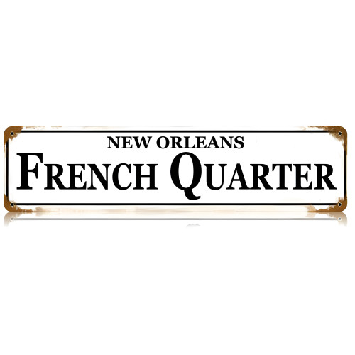 French Quarter Metal Sign - 20" x 5"
