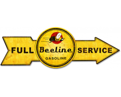 Full Service Beeline Gasoline Metal Sign